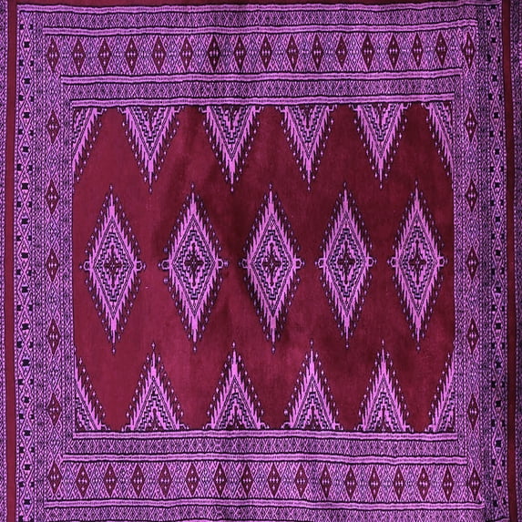 Ahgly Company Indoor Square Southwestern Purple Country Area Rugs, 4' Square