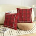 thumbnail image 3 of Christmas Checkered Pillow Covers Red Black Xmas Buffalo Plaid Throw Pillow Covers 18x18 Set of 2 Winter Tartan Snowflakes Pillow Case Cushion Case for Holiday Decor Couch Sofa, 3 of 6