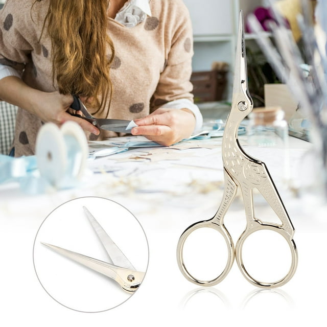 High Hardness Cutting Shear, Handcraft Scissor, Comfortable Handle For Home Tailor Gift Thread Residue Cutting, Paper Cutting Silver,Gold