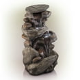 thumbnail image 4 of Alpine Corporation 4-Tier Rock Water Outdoor Electric Fountain with LED Lights, 4 of 12