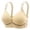Yellow, variant on Ladies' Non Steel Ring Comfortable Breathable Gathering Smooth Cup Text Bra, B, Black