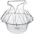 thumbnail image 2 of Net Fry Cooking Fryer Basket,GIXUSIL Silver Stainless Steel Foldable Fry Basket,Frying Basket Strainer,Collapsible Colander,Net Folding Frying Basket,for Fries, Vegetables, Salads, 2 of 9