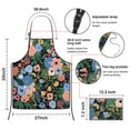 thumbnail image 2 of Pioneer Flower Floral Print Pattern Apron-Garden Aprons for Women with Pockets-Cotton Linen Waterproof Kitchen Cooking Gardening Aprons Adjustable for Kitchen,Cooking,BBQ and Salon 33x27 Inch, 2 of 3