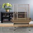 thumbnail image 2 of Prevue Pet Products Park Plaza Bird Cage - Large Brown Steel Bird Cage with Rolling Stand, Seed Guards, and Perches, Ideal for Cockatiels and Medium Birds - Brown, 2 of 2