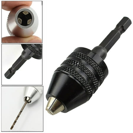 

Keyless Chuck 1/4in Keyless Drill Bit Chuck Hex Shank Adapter Converter Quick Change 0.3-6.5mm Hex Shank Converter Black One Size Wtsjunt