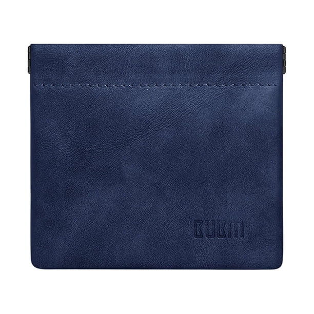 sweethay Bolsa organizadora de monedas portátil multifuncional, bolsa de transporte para teléfono, monedero organizador, cartera, accesorios Cables de audio/vídeo Azul oscuro S
