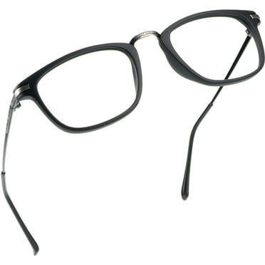 LifeArt Blue Light Blocking Glasses, Anti Eyestrain, Computer Reading Glasses, Gaming Glasses, TV Glasses for Women Men, Anti Glare (Black, No Magnification)