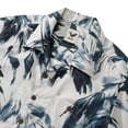 thumbnail image 2 of YIUME Men's Aloha Shirt Ink Painting Bamboo Leaves Cotton Short-sleeve Camp Shirt, 2 of 8