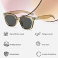 thumbnail image 3 of Lunettes de Soleil Rétro anti-ultraviolet Haut de Gamme, en PC, 3 of 5