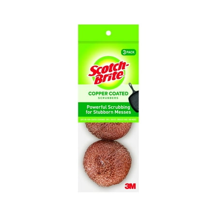 Scotch-Brite Copper Coated Scouring Pads, 3 Count