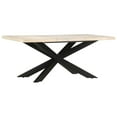 thumbnail image 5 of vidaXL Dining Table 180x90x76 cm Solid Bleached Mango Wood, 5 of 5