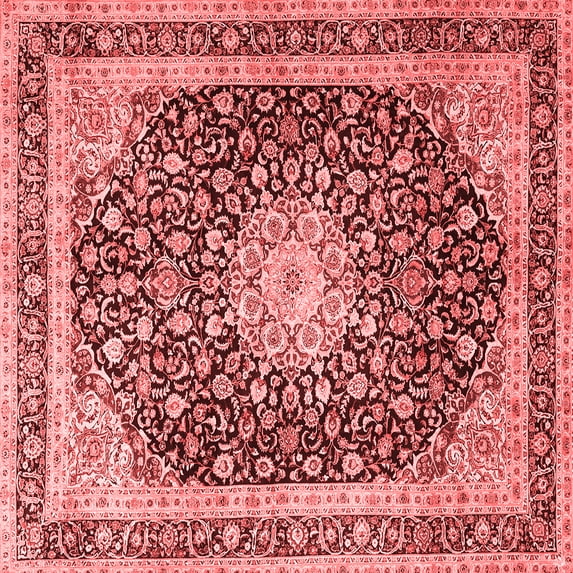 Ahgly Company Indoor Square Persian Red Traditional Area Rugs, 6' Square
