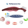 thumbnail image 1 of Hard Toothbrush Toothbrush Cleaning Brush Multi Layer And Portable Denture Double Brush,Red Manual Toothbrush, 1 of 9