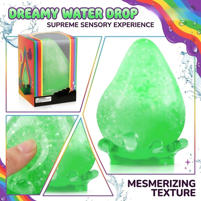 Drop Squishy Toys, High Density Squish Balls Anxiety Relief Stress Ball Sensory Toys for Ages 3+, Birthday Gifts Party Favors Christmas Holiday Presents