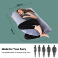 thumbnail image 3 of VAVSEA Pregnancy Pillows with 2 Covers, U-Shape Full Body Pillow for Sleeping, Maternity Pillow for Head, Back, Hips, Legs, Belly, Pregnant Women Must Haves, 3 of 8