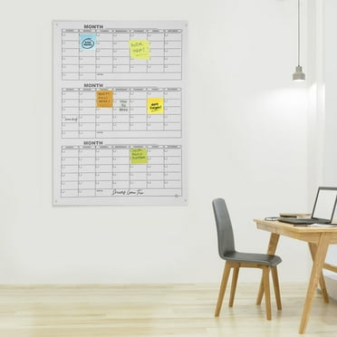Whiteboard Calendar Acrylic Quarterly Planner White Board Home Office 46*34 In