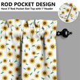 thumbnail image 5 of Country Farmhouse Curtains 24" Short - 3 Panel Bohemian Floral Set with Vintage Botanical Print, Rod Pocket, 5 of 6