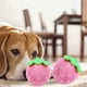 thumbnail image 5 of 2 juguetes de peluche genéricos para mascotas, con forma de fresa, interactivos para masticar, para perros pequeños y medianos, para la dentición en Navidad., 5 of 5