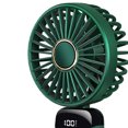 thumbnail image 2 of Ventilador de mano plegable de 2000 mAh Soporte para teléfono con ajuste de velocidad USB 5 (Verde) Ndcxsfigh Libre de BPA, 2 of 3