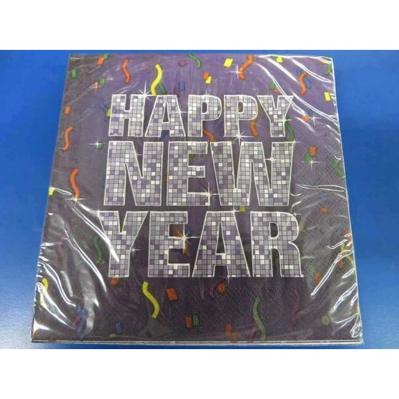 New Year'S Eve Bling Sparkle Disco Ball Holiday Party Paper Luncheon Napkins