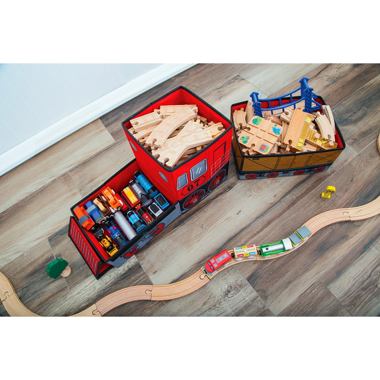 Orbrium Train Shaped Collapsible Toys Storage Bin Organizer for Thomas  Wooden Train, Thomas the Tank Engine and Trackmaster, etc. 
