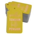thumbnail image 1 of Inkdotpot Rose Gold Foil Paper Hang Tags Good Bye Tension Hello Pension Retirement Favor Tags 50 Pieces, 1 of 6