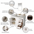 thumbnail image 4 of Adorn Vanity Fabia Collection White 36 inch Bathroom Vanity with Quartz Countertop and Undermount Ceramic Sink, 4 of 12