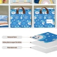thumbnail image 4 of Yayeee Foldable Storage Basket for Shelves with Handles Set of 2 Waterproof Cloth Bins, Blue Bears, 4 of 7