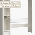 thumbnail image 4 of Funihold Over The Toilet Storage Cabinet, 31''W Modern Fluted Toilet Storage Cabinet with Toilet Paper Storage Holder & Adjustable Shelf for Bathroom, White, 4 of 7