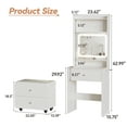 thumbnail image 5 of VEANERWOOD White Vanity Desk Set for Small Spaces, 23.62” Small Makeup Vanity Table with Rolling Stool, Lighting Mirror & Charging Station for Girls, 5 of 9