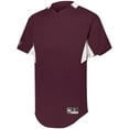 thumbnail image 1 of Youth Game7 Two-Button Baseball Jersey, Maroon & White - Extra Large, 1 of 1