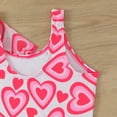 thumbnail image 4 of Hienoo Toddler Girls Swimsuit Hearts Print Bikini Sets with Cover Up Bathing Suit, 4-Piece, Sizes 3-7, 4 of 5
