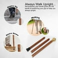 thumbnail image 7 of Ajuny Wooden Walking Cane Stick for Men Women Seniors Support with Detachable Golden Folding Decorative Cane 36 inch, 7 of 7