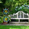 thumbnail image 2 of Outdoor Metal Windmill Lawn Decoration Sturdy Multifunctional Pinwheel Craft Artwork Rotatable, 2 of 8