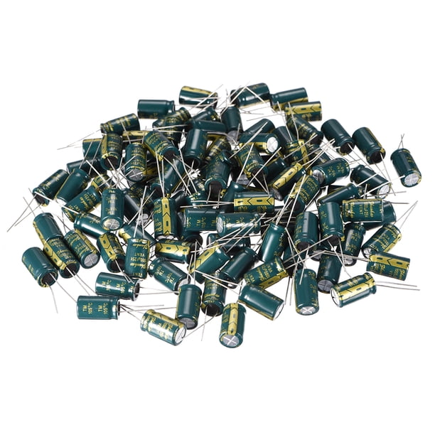 Capacitor electrolítico radial de aluminio 1000uF 25V Vida 10 x 17mm 100pcs