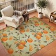 thumbnail image 2 of Washable Area Rugs 6x9 FT Oranges Fruits Rugs for Living Room Non-Slip Soft Non-Shedding Low-Profile Rectangle Farmhouse Florals Vintage Brown Large Rug Carpet for Bedroom Dining Room Home Decor, 2 of 8