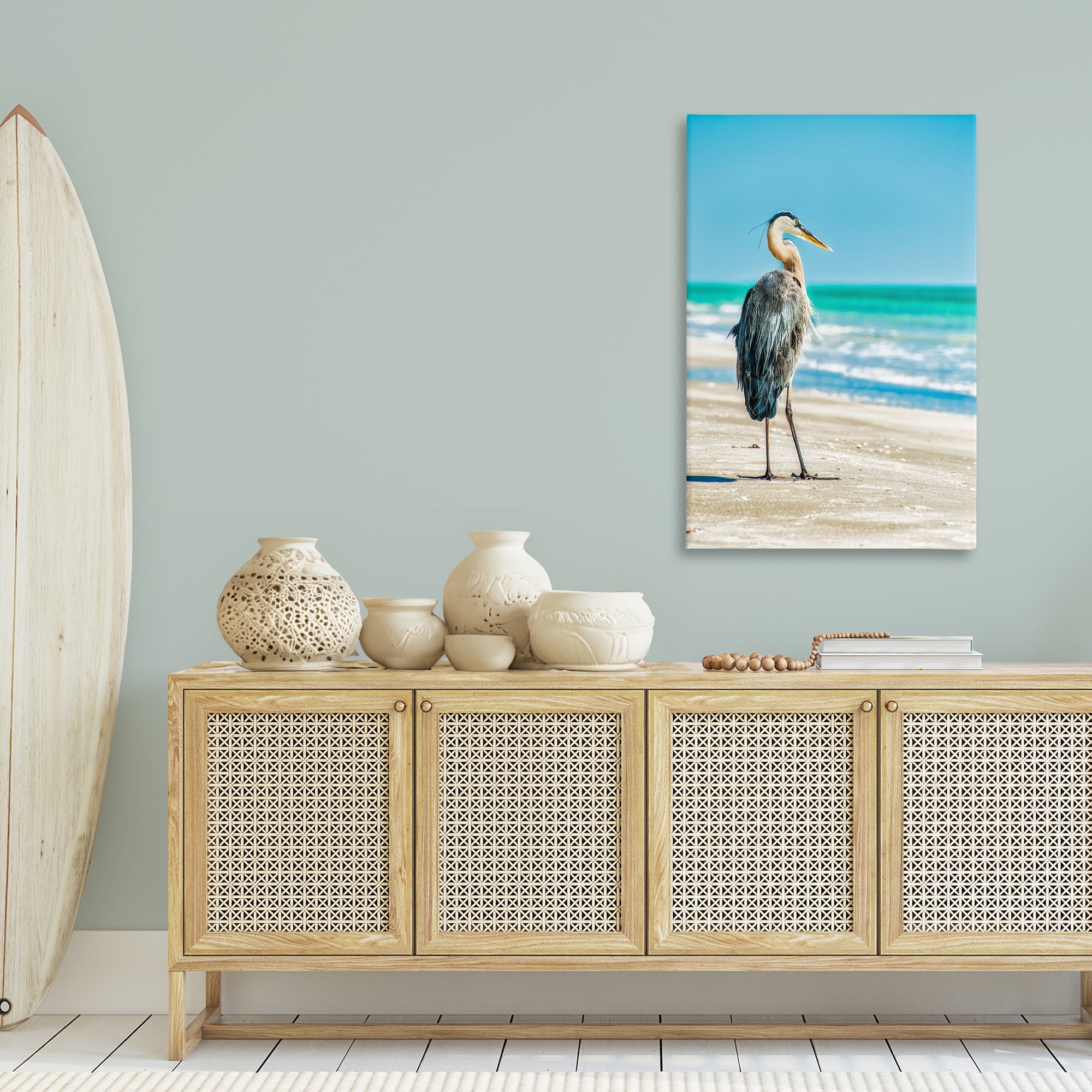 Stupell Industries Reflective Beach Bird Nautical & Beach Photography Wrapped Canvas Art Print Wall Art, 30 x 45