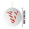 thumbnail image 2 of Xecvkr Alphabet Candy Cane Ornament Christmas Letter Tree Pendant Acrylic Red Santa Hat Decorative Holiday Hanging DIY Gift 2D 10cm 1pc, 2 of 5