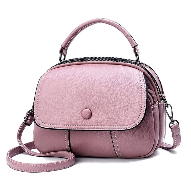 Bolso bandolera pequeño para mujer, bolso mini con asa superior, rosa:;:;