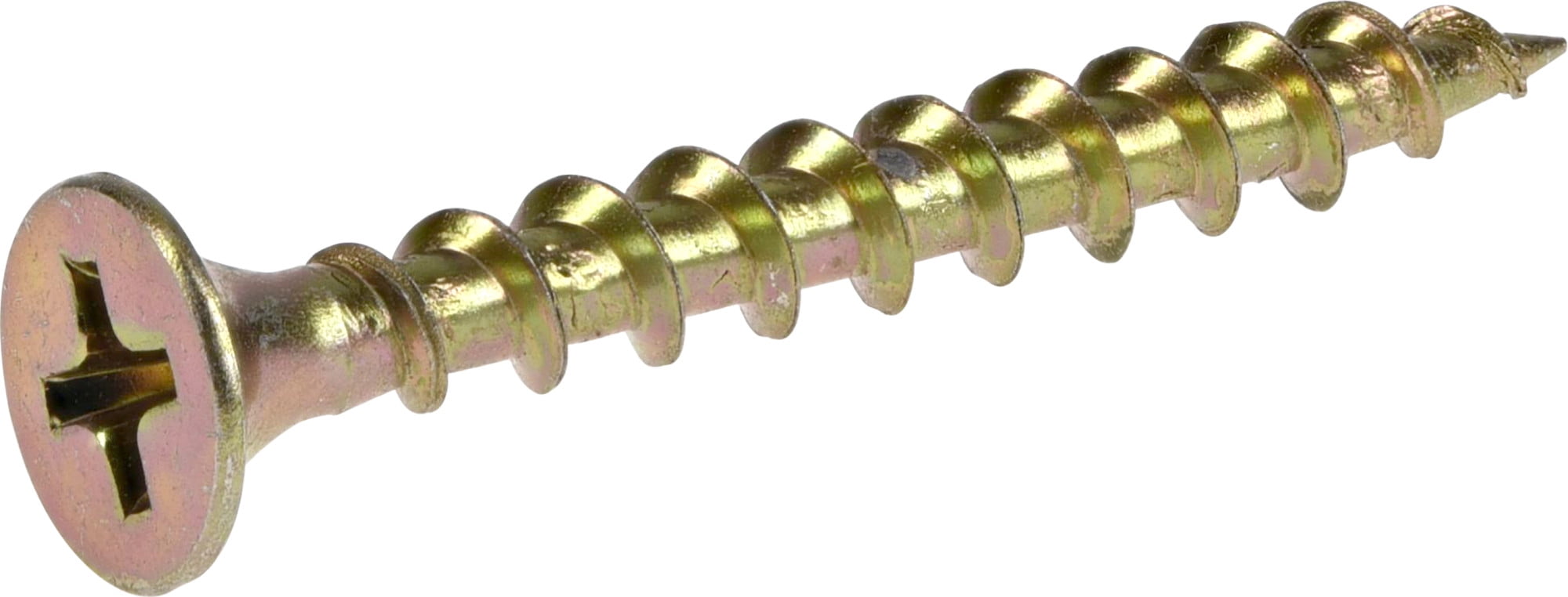 Fas-n-Tite 590860 Yellow Zinc Interior Wood Construction Screw, 4