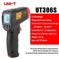 thumbnail image 2 of UNI-T UT306S Digital Laser Infrared Thermometer Non Contact Household Industrial Temperature Gun Professional Temperature Metre, 2 of 9