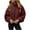 Wine, variant on Women Oversized Sherpa Jacket Zip Up Fleece Jackets Fall Winter Warm Coats Faux-Fur Outwear Fashion Clothing with Pockets