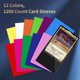 thumbnail image 3 of Fundas para cartas MEQHUO 1200 piezas 66 x 91 mm, 12 colores, 3 of 6