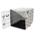 thumbnail image 3 of Cat Dog Crate Cover, Doodle Style Faces and Hearts Pet Theme, Easy to Use Pet Kennel Cover Small Dogs Puppies Kittens, 7 Sizes, Peach Blue Grey, by Ambesonne, 3 of 6