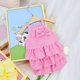 thumbnail image 4 of Lindo vestido de princesa con lazo y dobladillo en capas para mascotas, vestido para perros fácil de usar, vestido para perros con lazo y dobladillo en capas para mascotas, suministros para mascotas, 4 of 5
