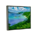 thumbnail image 3 of Stupell Industries Ocean Inlet Landscape Nature Painting Gray Floater Framed Art Print Wall Art, 31 x 25, 3 of 9
