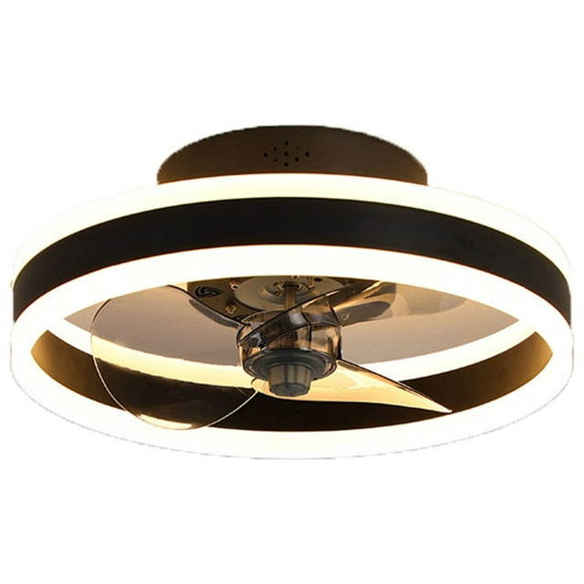 LED Ceiling Fan with Lights and Remote Control, 6-Speed Reversible Modern Ceiling Light Fan with Dimmable LED and Quiet DC Motor, Small Flush Mount Fan for Bedroom, Living Room, Home Decor