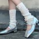 thumbnail image 4 of Calcetines de pila para mujer, estilo dulce japonés, bonitos calcetines blancos con lazo, medias finas a juego para niña para primavera y otoño, 4 of 6