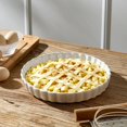 Ceramic Rounded Edge 10 Inch Nonstick Ceramic Pie Pan, Round Quiche and Tart Baking Dish ...