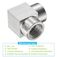 thumbnail image 4 of Unique Bargains 3/8BSPT Female Thread Stainless Steel Barstock Street Elbow Pipe Fitting, 4 of 5